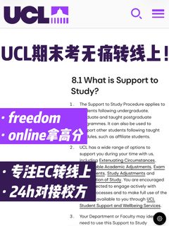 UCL本科final转线上 带你online无痛拿高分！