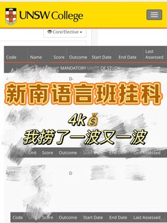 新南语言班挂科，4k💰就搞定靠谱么？！