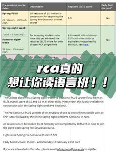 雅思不够也能上语言班‼️这个rca我读定了