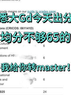悉大Gd今天出分均分不够升master，咋办
