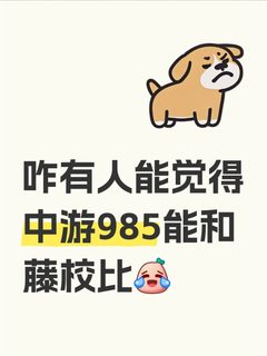 中游985和藤校能比么？