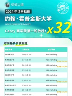 JHU商学院32封，靠的是分项目下刀