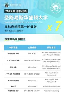 耶 WUSTL MFin/SCM/BA/MACC offer+7✌️