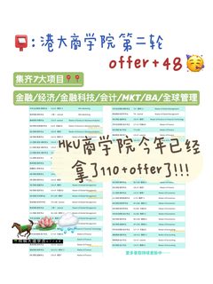 耶 港大商学院第二轮拿到48枚offer！！！