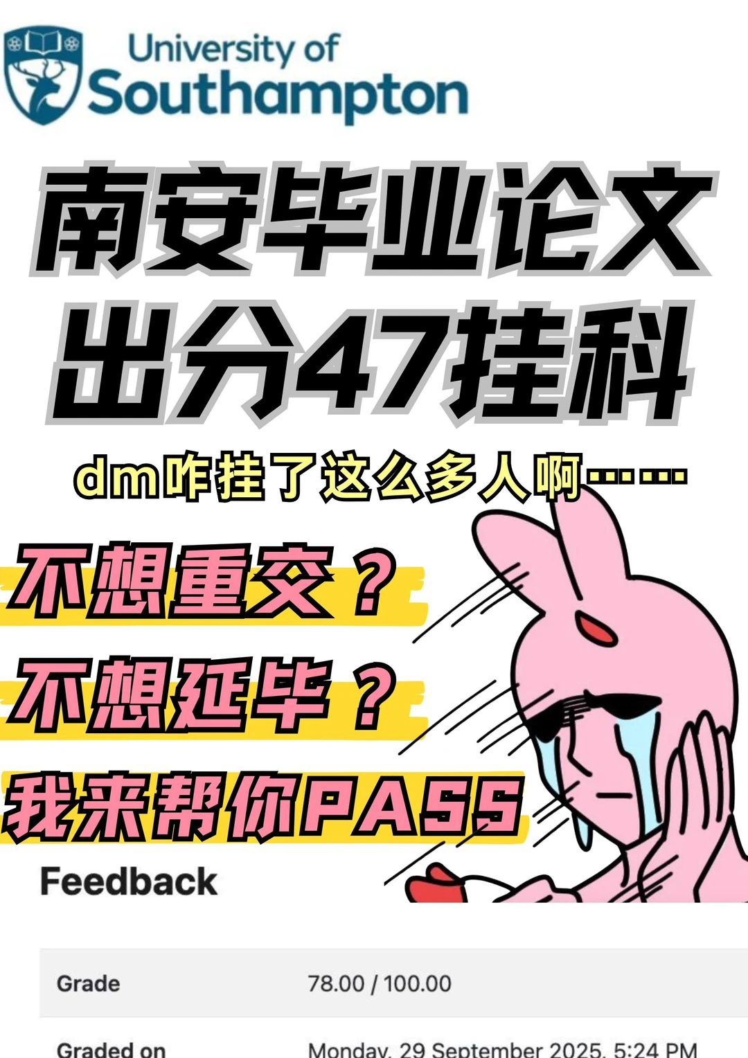 南安毕业论文47能pass!速来拿degree · 封面图片