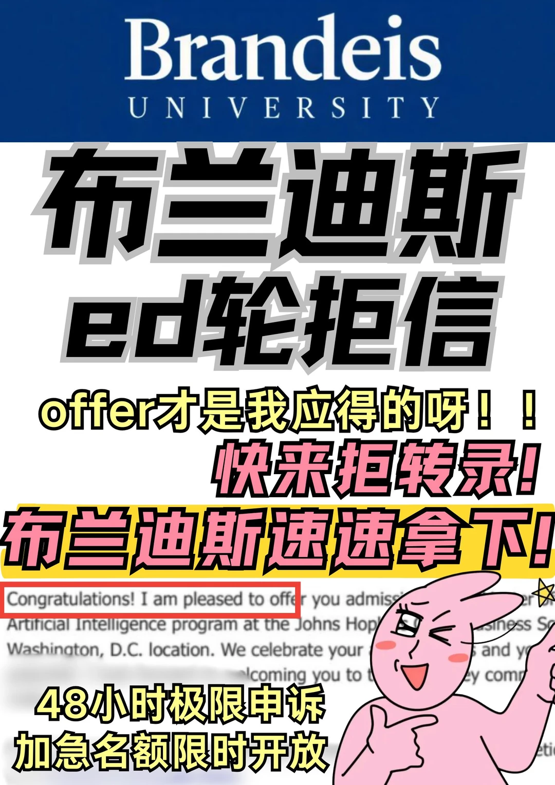 Brandeis拒的是平面化申请人 · 封面图片