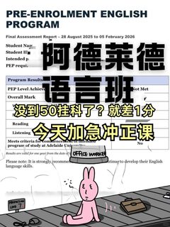 阿德莱德语言班卡49挂科了？真的能救(1)