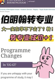 伯明翰大一学不下去了来转专业成功咯！