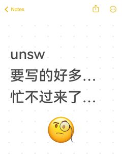 unsw 要写的好多…忙不过来了…