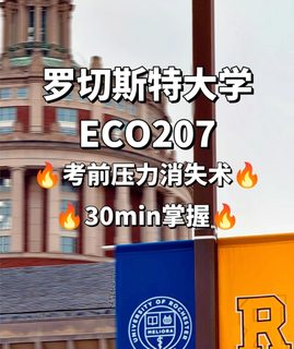 罗切斯特大学 eco207 线下final压力消失！