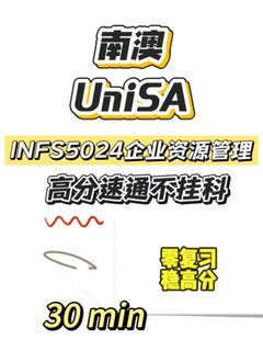 南澳unisa企业资源管理final，直接开挂！